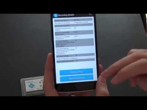 Blulog NFC Temperature data logger instructions video