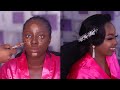 Bridal Makeup and Hair Transformation For Dark Skin - Black Women - Melanin Makeup