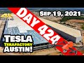 Tesla Gigafactory Austin 4K  Day 424 - 9/19/21 - Terafactory Texas - BEAUTIFUL SUNDAY AT GIGA TEXAS!