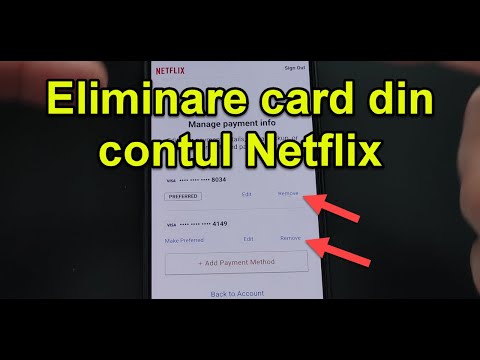 Eliminarea cardului bancar din contul Netflix