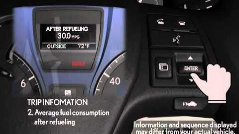 Lexus Multi-Information Display 2010-2011 Quick Guide