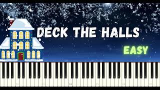 Deck the Halls Christmas 🎅 piano tutorial EASY BEGINNER