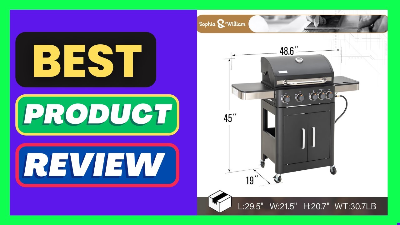 Sophia & William 4-Burner Gas BBQ Grill