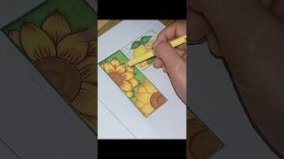Cara gambar bunga matahari aesthetic||How to draw aesthetic Sunflower