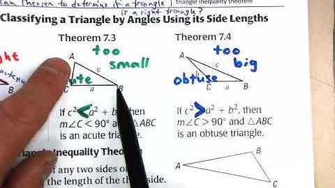7.2 Use the Converse of the Pythagorean Theorem