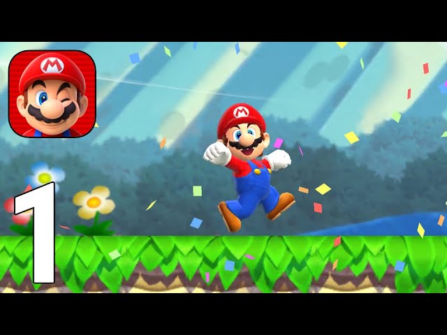 Super Mario Run Gameplay Walkthrough Part 1 - Tutorial [iOS/Android Games]