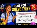 👉 “WAEC Students Are Failing This Question! 😳 Can You Solve It?”Simultaneous Equations