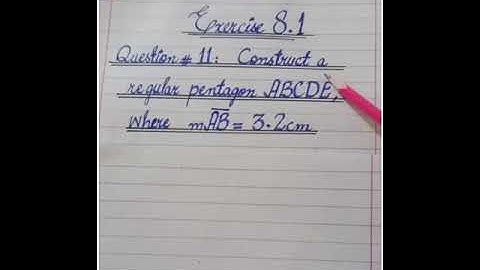 Mathematics Class 8 | How to construct a regular pentagon ?
