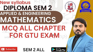 MCQ FOR DIPLOMA SEM 2 MATHEMATICS || ENGINEERING & APPLIED MATHEMATICS MIMP MCQ | GTU PAPER SOLUTION