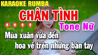 Chân Tình Karaoke Tone Nữ Nhạc Sống - Karaoke Rumba Nhạc Trẻ