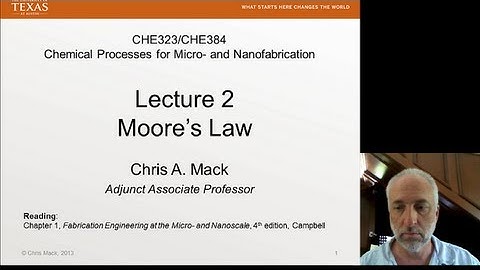 Lecture 2 (CHE 323) Moore