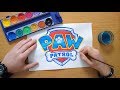 How to draw the Paw Patrol logo (Paw Patrol coloring pages, Paw Patrol full episodes) - nick jr.
