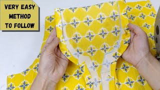 The Easiest Way To Make Potli On Placket Neck Design