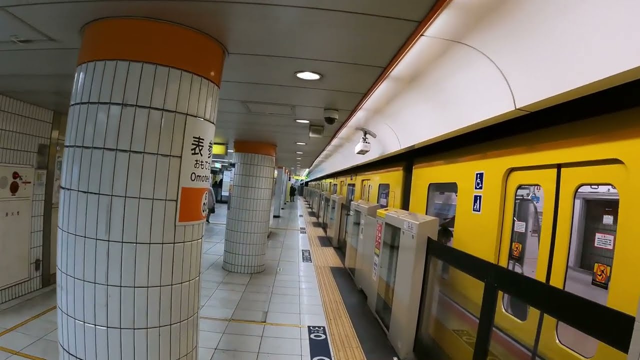 Omote-sando Station Z02 Walk | Tokyo Metro Hanzomon Line Exploration | Japan 4K ASMR