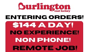 Burlington Has A Non Phone No Experience Order Placer #remotejob (No Degree)