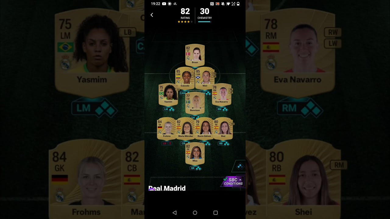 Madfut 26 SBC Claudia Pina all solutions