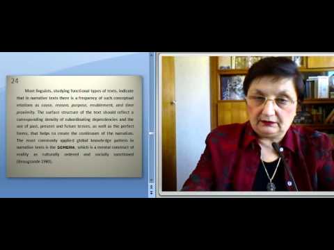 ნინო კირვალიძე, ტექსტის ლინგვისტიკა, ლექცია 9