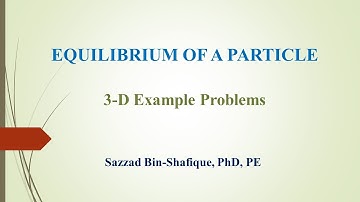 Equilibrium of a Particle: 3D Example Problems