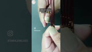 Half leaf wire weaving: Mini Tutorial #wirewrapjewelry #shortsfeed #weaving