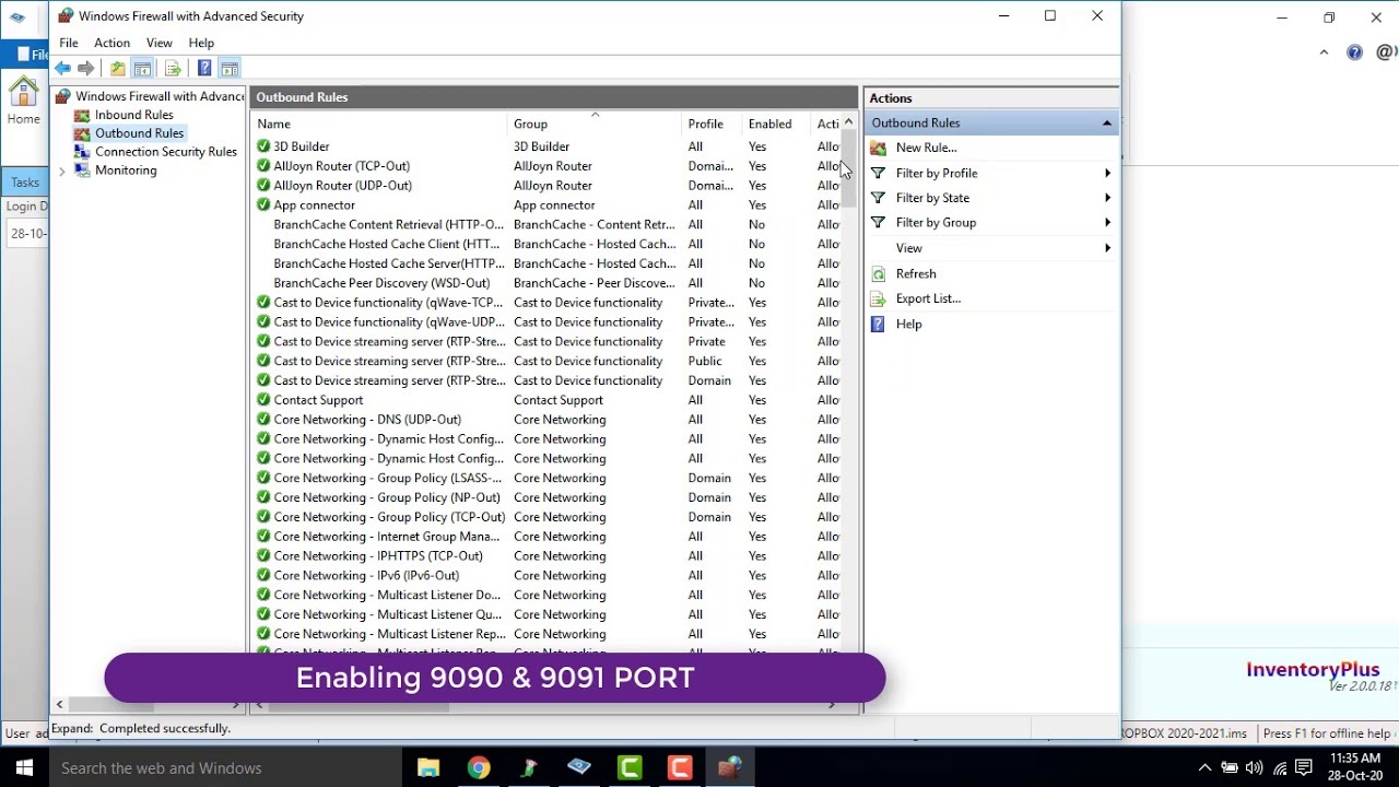 Inbound and Outbound rule configuration YouTube