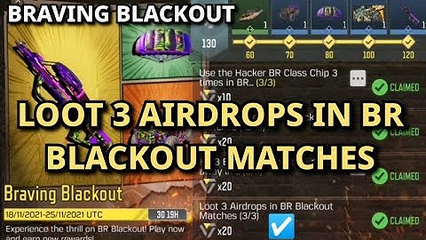 Loot 3 Airdrops in BR Blackout Matches Task Complete Call Of Duty Mobile