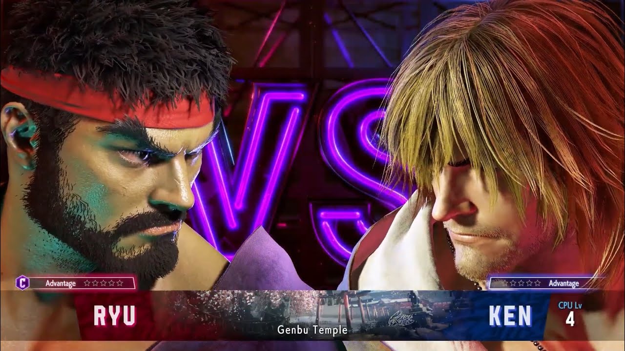 Ken Masters Vs Ryu Ryu Vs Ken Masters in Street Fighter 6 but the fight transitions to ...