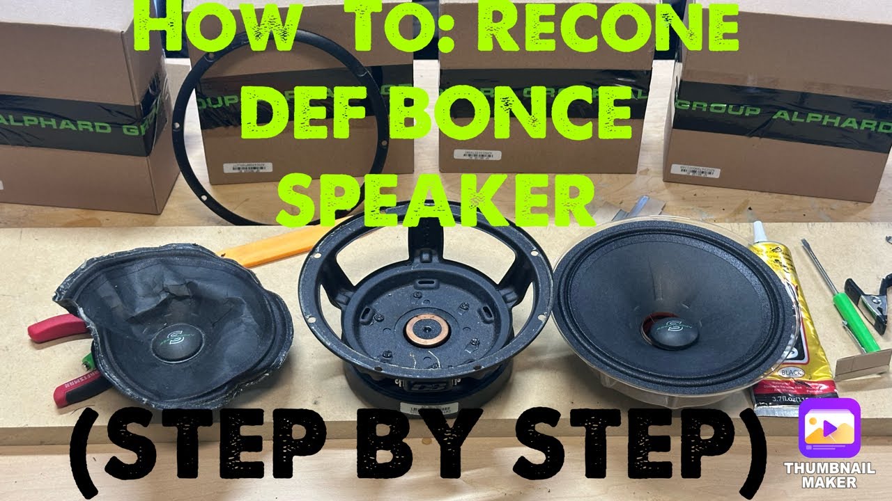 How To Recone Def Bonce Speaker - YouTube