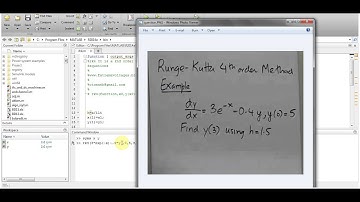Solve Runge Kutta 4th order Differential Equation using MATLAB code