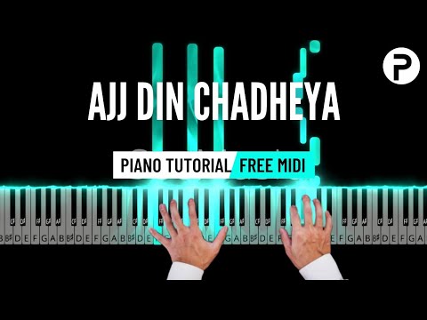 Ajj Din Chadheya Piano Instrumental Tutorial  Pehli Dafa Tumse Milke Laga Jaise  Ringtone  Cover