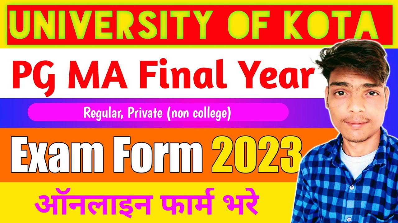 Kota University PG Final Year Exam Form 2023