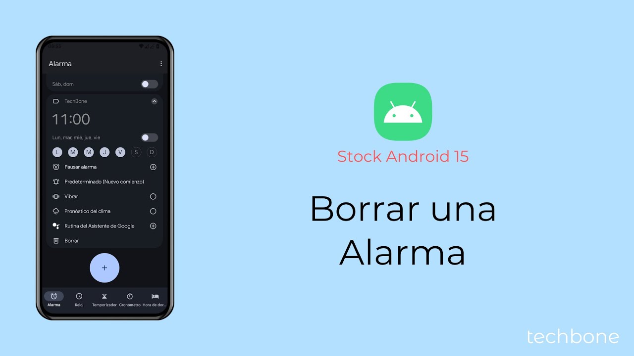 Borrar una Alarma [Android 15] - YouTube
