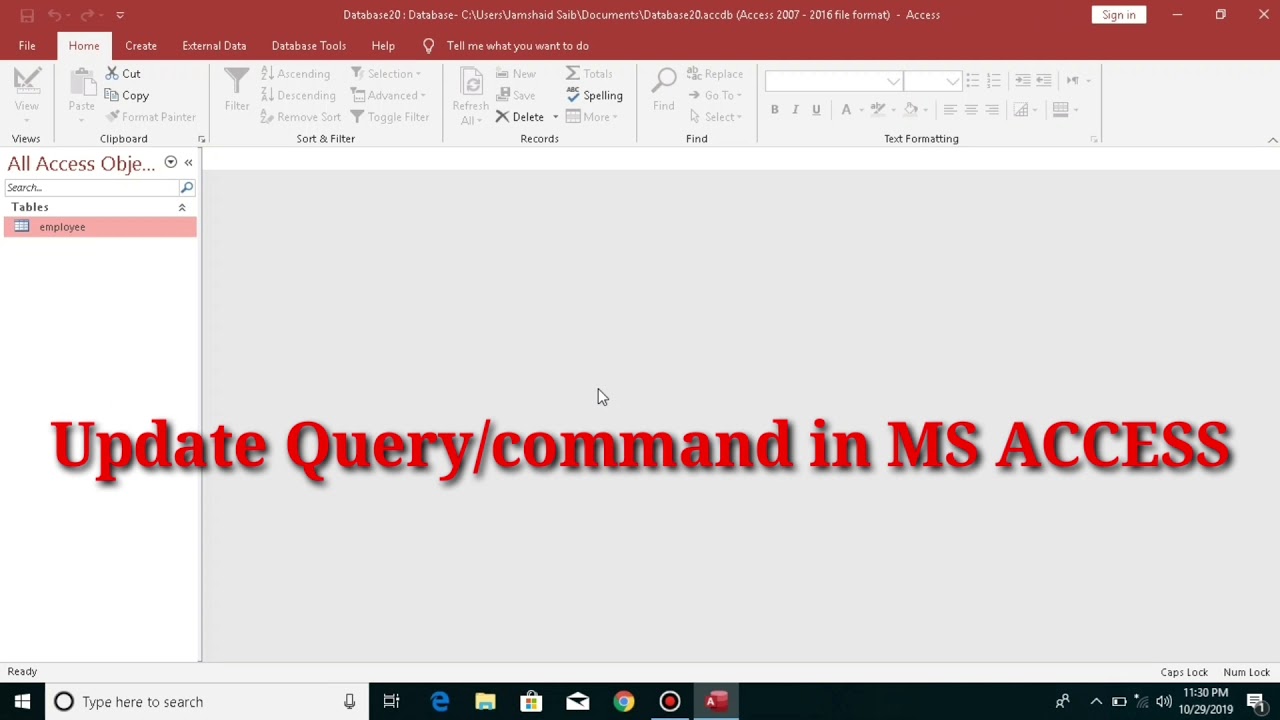 microsoft access update query microsoft access update query
