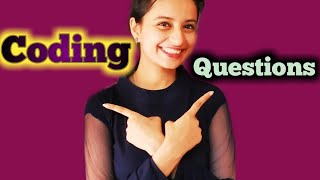 Coding questions C | C ++ | Java | Python | C # Tutorial