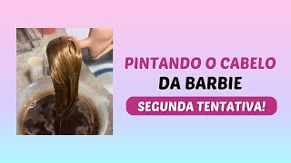 Pintei o cabelo da Barbie - parte 2