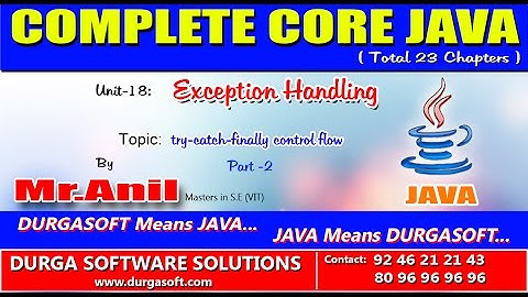Core Java Exception Handling   try catch finally control flow  Part - 2