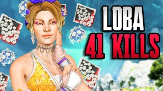 INSANE LOBA 41 KILLS & 9454 DAMAGE IN AMAZING TWO GAMES (Apex Legends Gameplay)