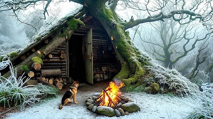Building A STRONG Log Cabin Shelter In The Wilderness thumbnail