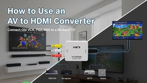 How to Use an AV to HDMI Converter | Connect Old VCR, PS2, N64 to a Modern TV!