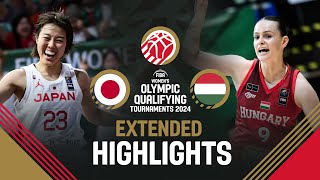 Japan 🇯🇵 v Hungary 🇭🇺 | Extended Highlights | FIBA Women's OQT 2024