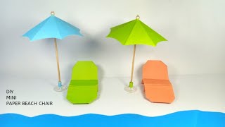 DIY MINI PAPER BEACH CHAIR / DIY Pool Chairs With Umbrella / Paper Craft / Paper Chair For dollhouse DIY MINI PAPER BEACH CHAIR / DIY Pool Chairs With Umbrella / Paper Craft / Paper Chair For dollhouse