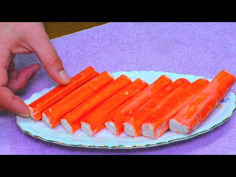 Этот САЛАТ СРАЗУ стал нашим любимчиком! Уж очень вкусный салат на праздничный стол! Салат за 5 минут