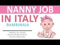 Babysitting in Italy. Phrases for work. Italian language
