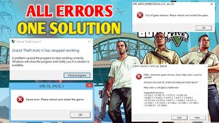 ALL GTA 5 CRASH SOLUTION | out of game memory | gameconfig | By GT GAMING