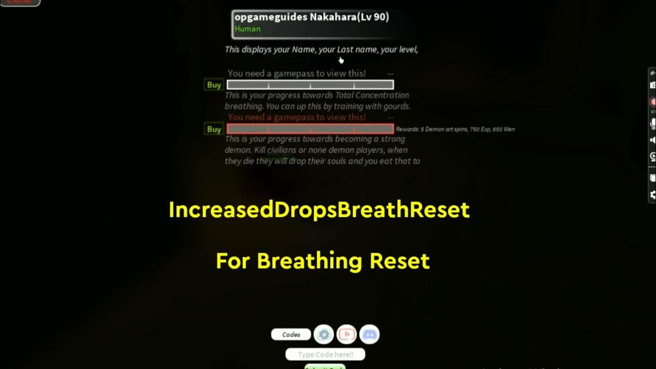 2 New Codes For Race And Breathing Reset Project Slayers How To