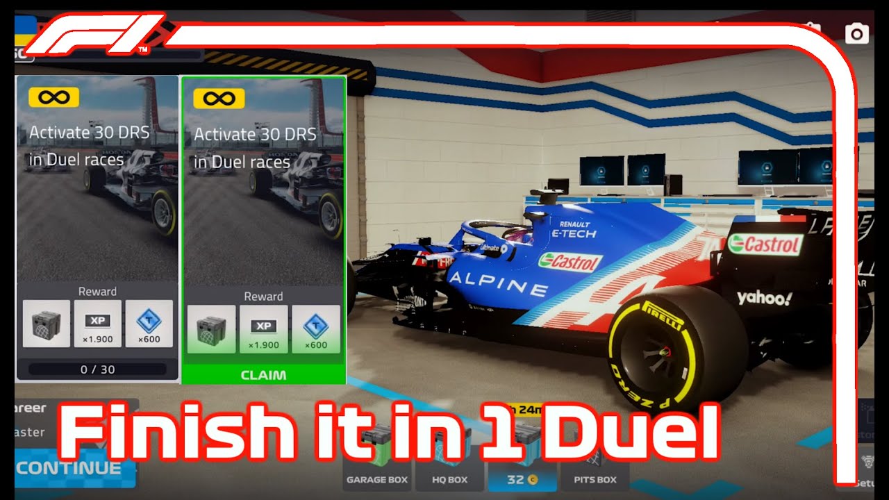 How to finish DRS Challenge in just 1 Duel F1 Mobile Racing