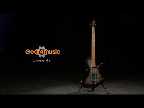 redsub-coliseum-bass-guitar,-black-burl-burst-|-gear4music-demo