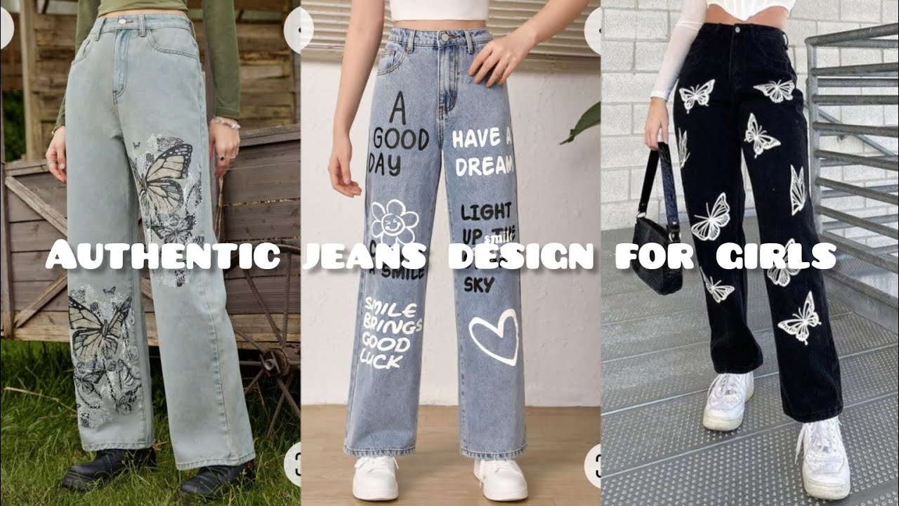 Authentic jeans design for girls 🥰🥰 Beautiful trendy jeans 👖 design see