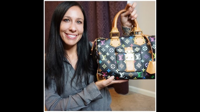 Comparing about real and fake Louis Vuitton Speedy 30 multicolor