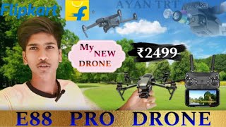 Drone E88 pro drone unboxing and testing and Review new drone video #drone #dronevideo #viral ✈️🙏￼