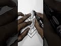3D Piller Drawing #calligraphy #calligraphylattering #calligraphyart #drawing #3d #shorts